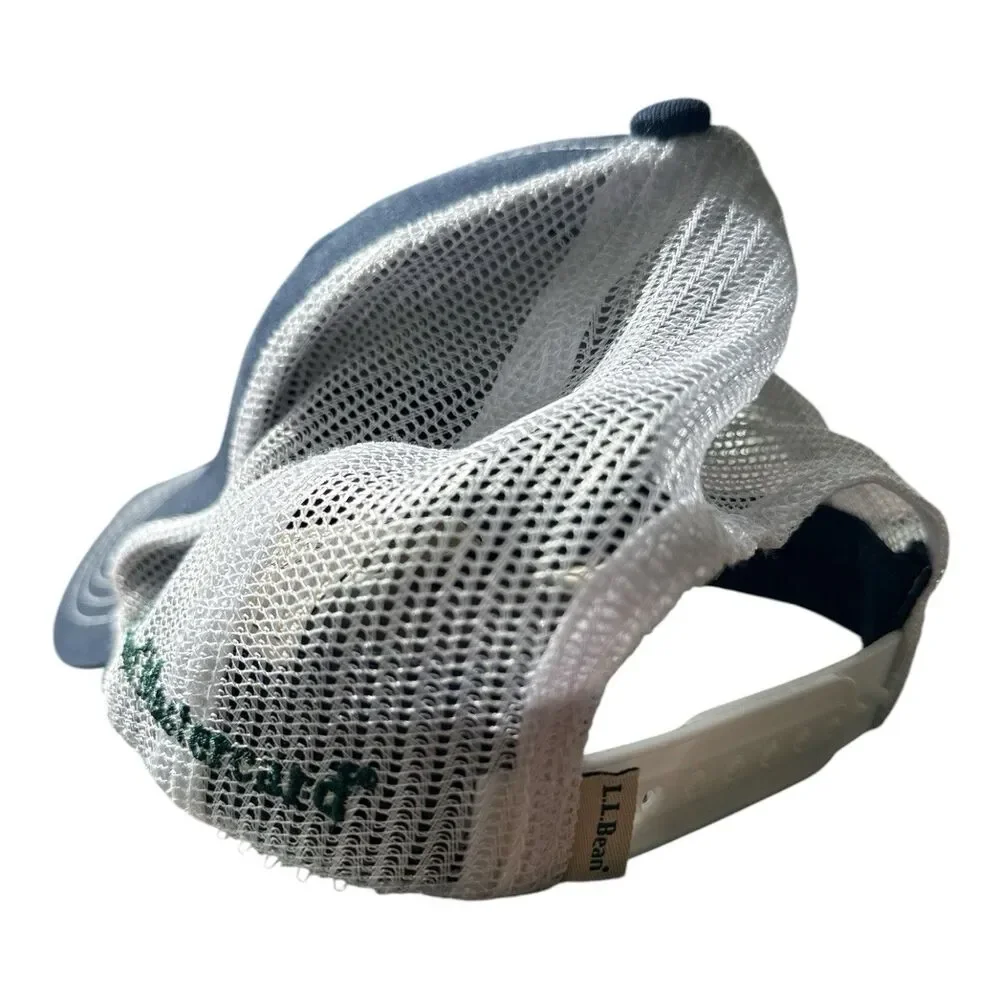 L.L Bean Maine State Patch Trucker Cap Promo Blue White Mesh Snapback  Men's OS